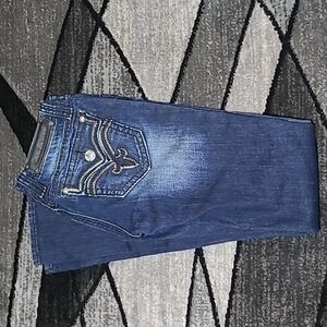ROCK REVIVAL DARCY EMBROIDERED STRAIGHT DENIM JEAN
